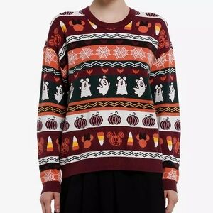 Her Universe Disney Halloween Fair Isle‎ Knit Oversized Sweater Hot Topic